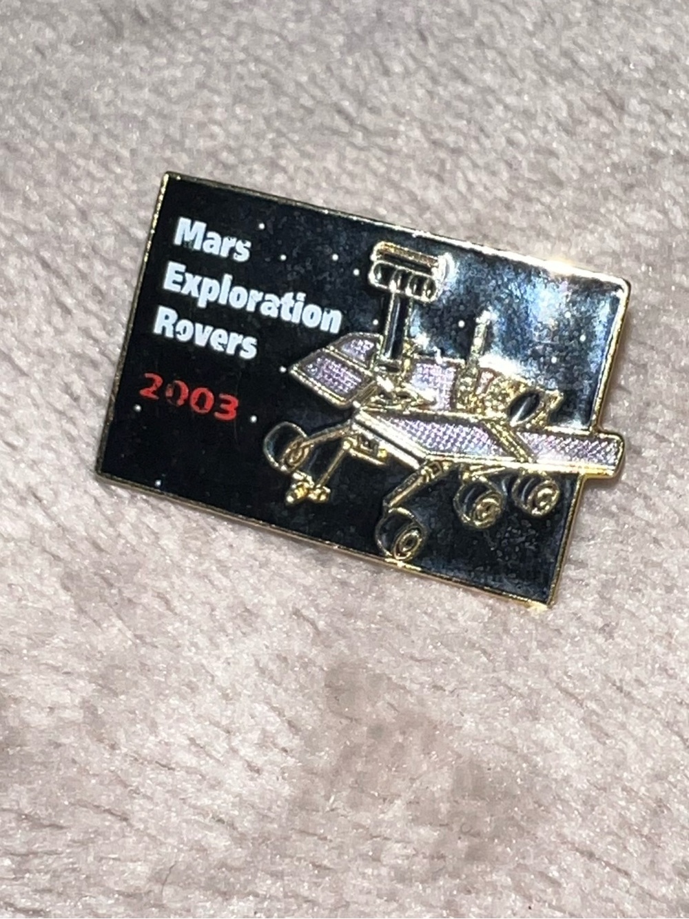 NASA Mars Exploration Rovers 2003 pin with rover graphic